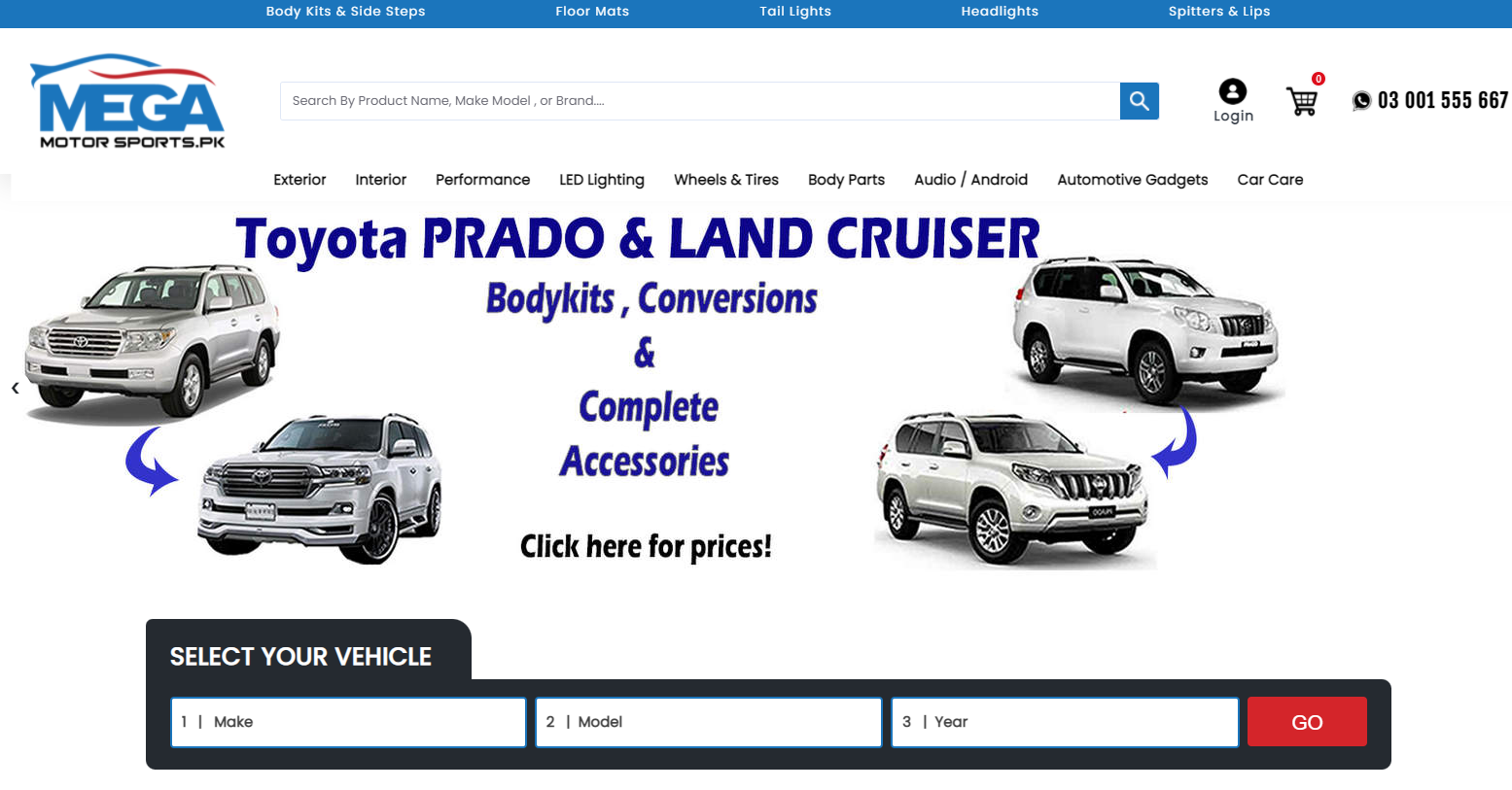 Mega Motor Sports — Auto Accessories E-Commerce Store